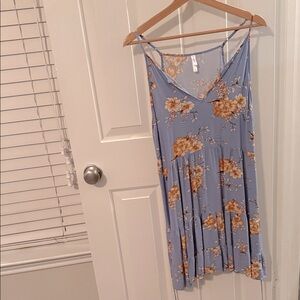 Xhilaration Blue Floral Mini Dress